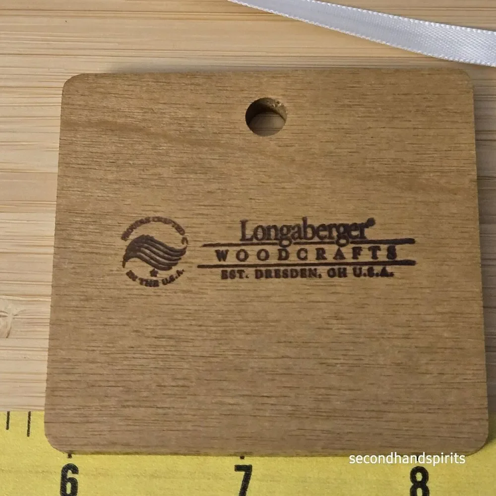 Longaberger Basket Sm Black Board Wood Tie On 51974